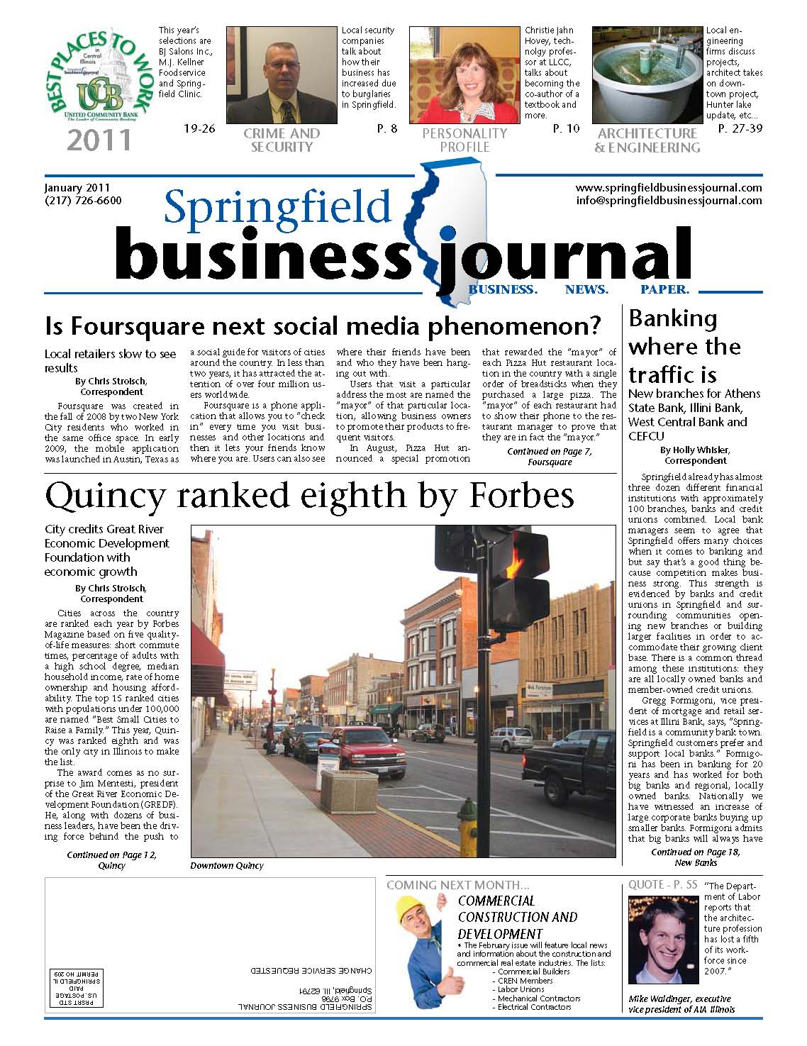 Springfield Business Journal Features Quincy
