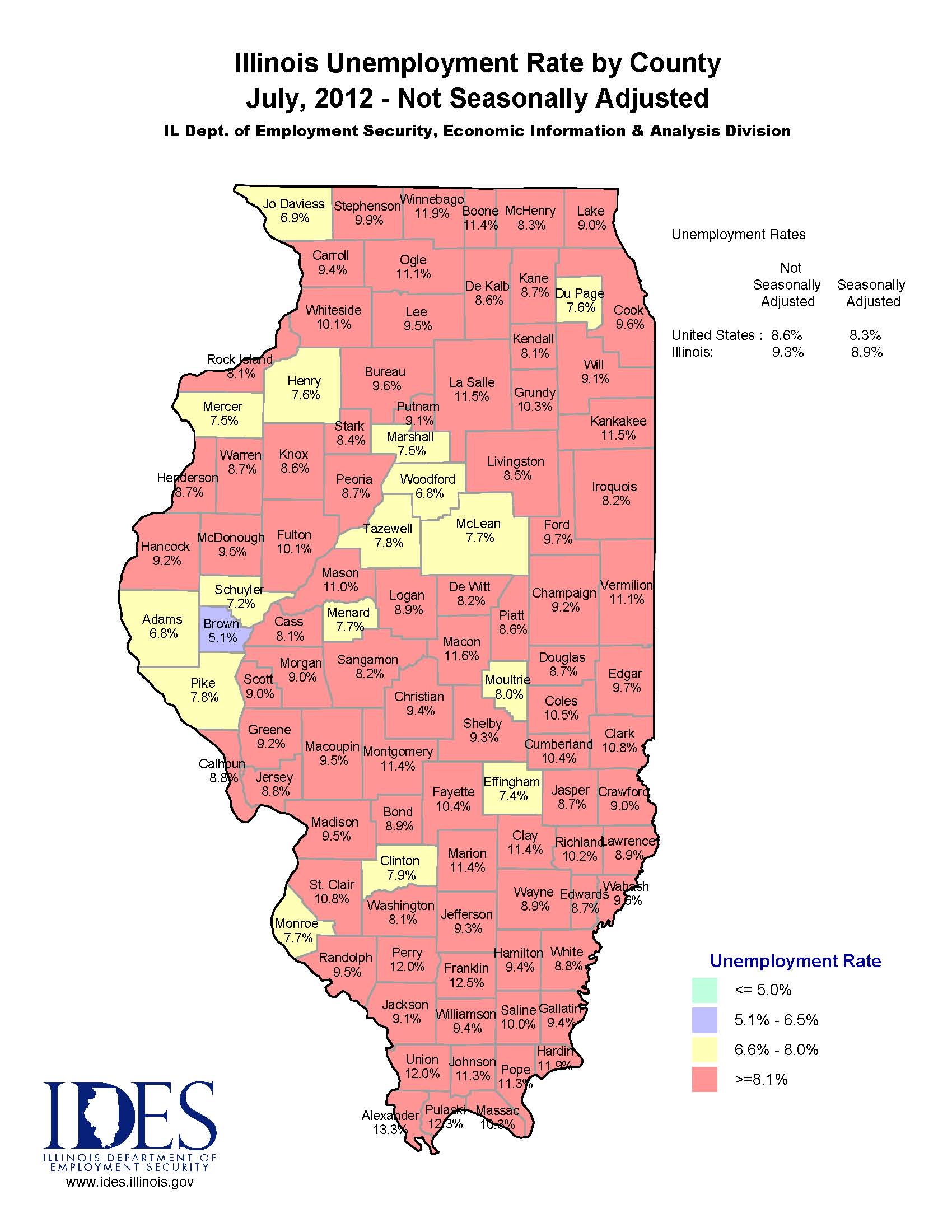 2nd Lowest Unemployment in IL for Adams County