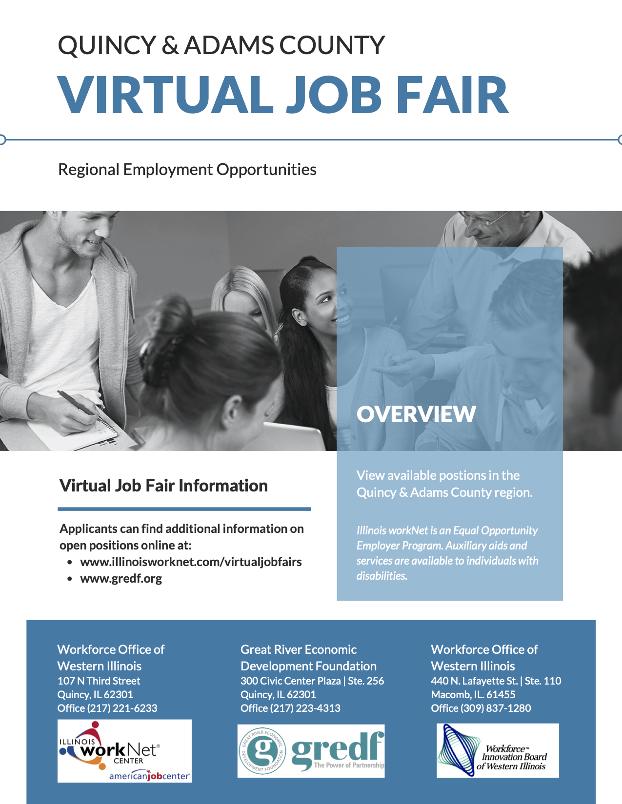 Virtual Job Fair Featuring Local Employers